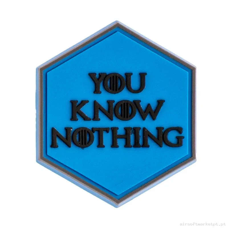 Parche Goma Relieve Sentinel Engrenagens Você Não Sabe Nada — Patches & Decoração — Airsoft Market PT