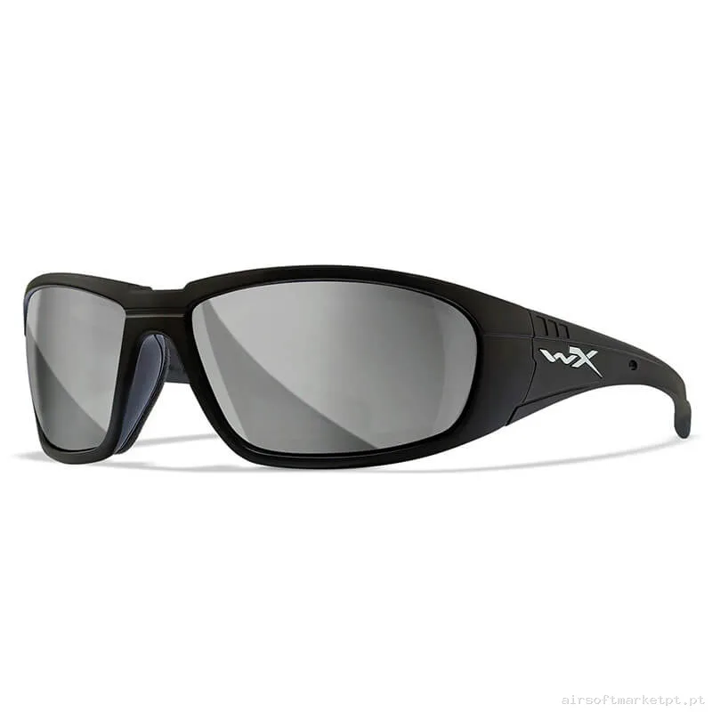 Óculos Wiley X Boss cinza esfumaçado pretos — Proteção Ocular & Facial — Airsoft Market PT