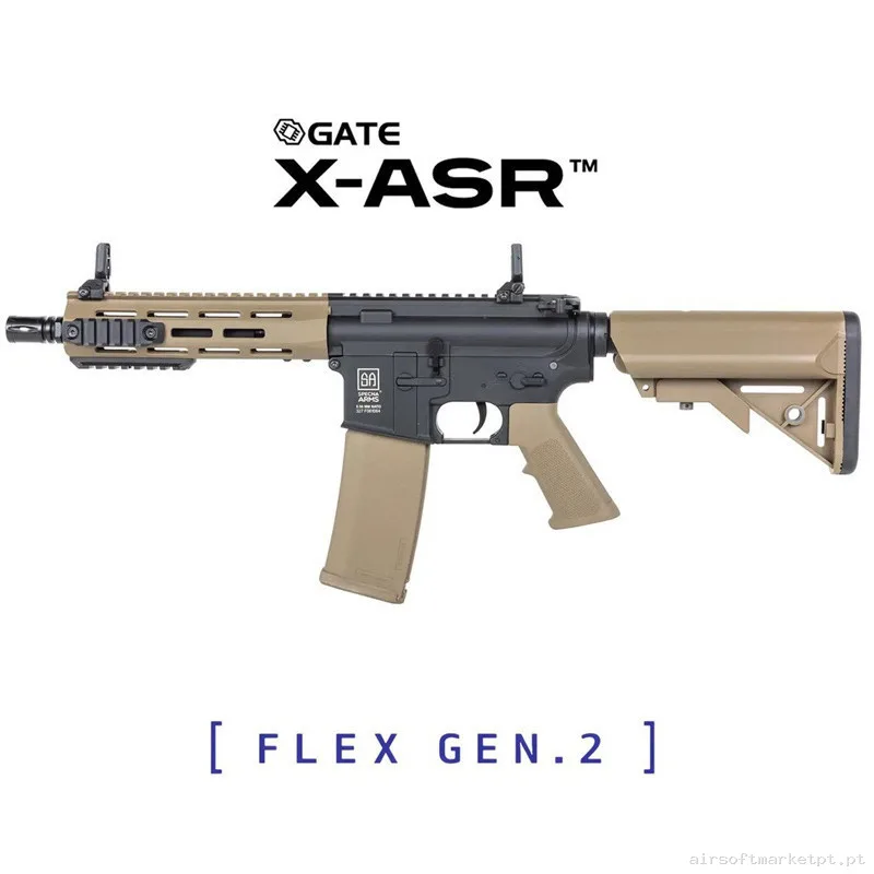 Réplica Specna Arms SA-F14 Flex Gen2 X-ASR Negro Tan — Rifles de Assalto (AR/M4/AK) — Airsoft Market PT