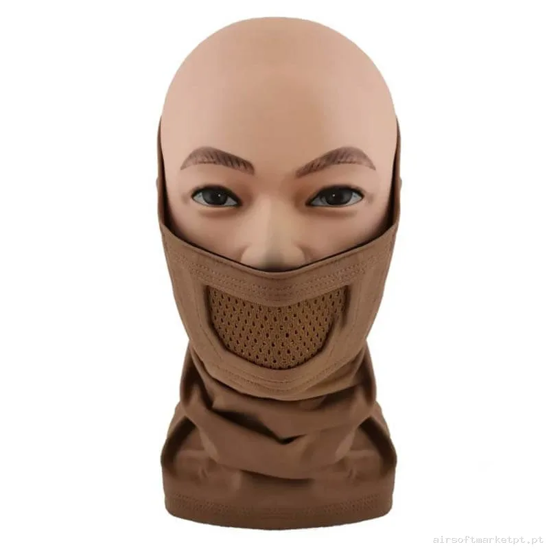 Máscara Proteção Balaclava Cygnus Armory Face Warrior Plus coyote — Proteção Ocular & Facial — Airsoft Market PT
