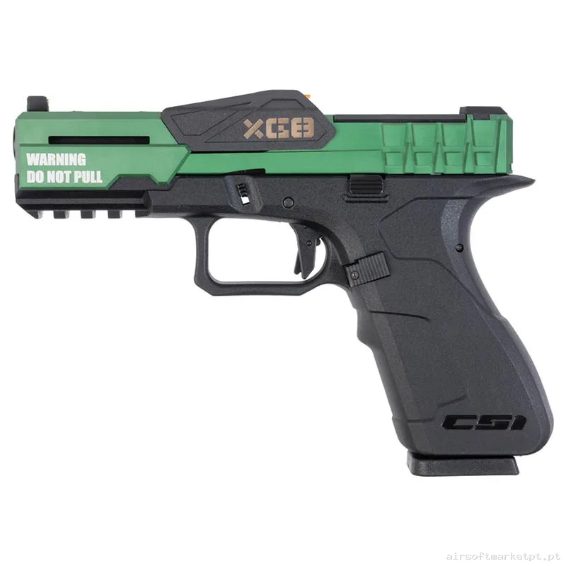 Réplica GBB Pistola G17 Poseidon Xg8-Mod preta/Verde od — Pistolas — Airsoft Market PT