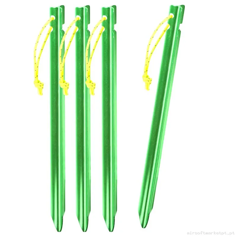 Piquetas de Alumínio Helikon-Tex Tarp Stakes verde (Pack 4) — Outros — Airsoft Market PT