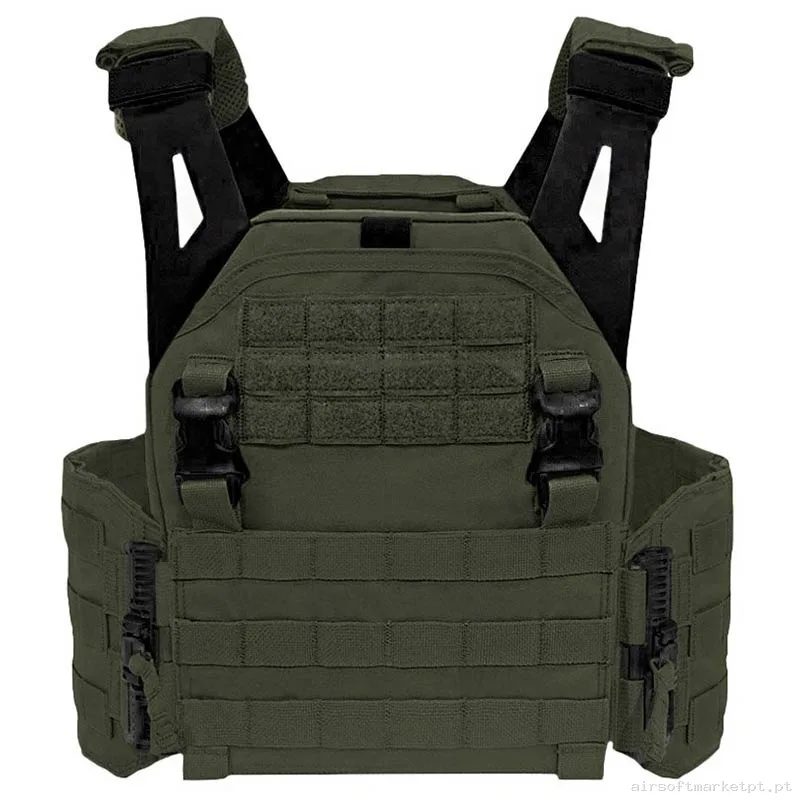 CHALECO LPC PORTA PLACAS WARRIOR ASSAULT LOW PROFILE CARRIER V1 VERDE OD — Coletes & Rigs — Airsoft Market PT