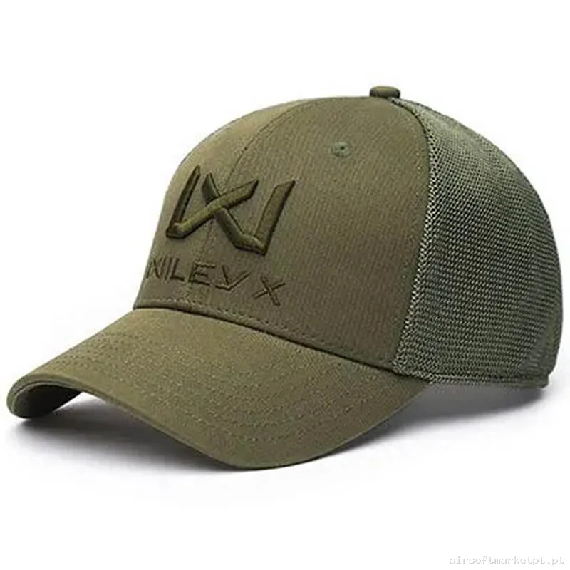 Boné de Beisebol Wiley X Logo Trucker Cap verde od/Verde od — Proteção Ocular & Facial — Airsoft Market PT