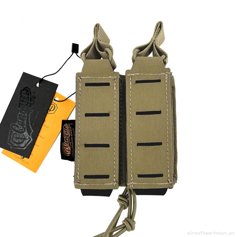 Pouch Cargador De Pistola Doble Conquer Tan — Coletes & Rigs — Airsoft Market PT