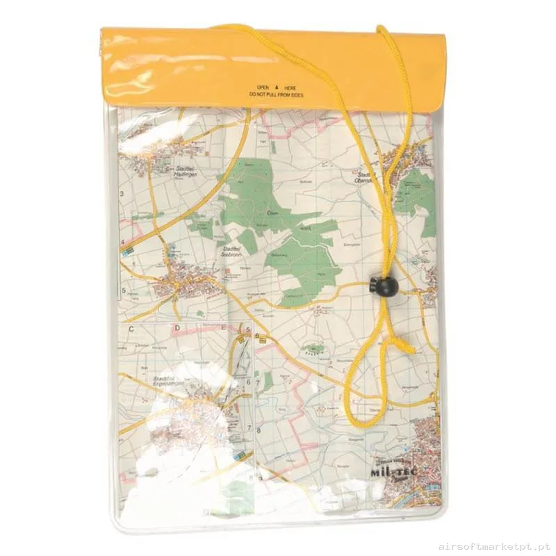 Bolsa Portamapa Impermeável Mil-Tec com Corda Amarela — Vestuário (Fardas) — Airsoft Market PT
