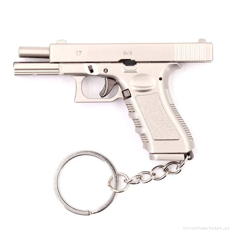 Llavero Funcional Pistola G17 7 Cm Plateada — Acessórios & Componentes — Airsoft Market PT