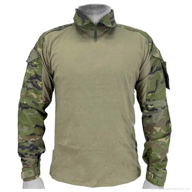 Camiseta Combate Conquer Dlx Shirt Pixelado Boscoso — Vestuário (Fardas) — Airsoft Market PT