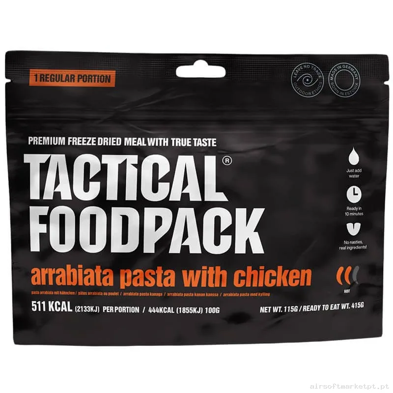 Comida Tactical Foodpack Pasta Arrabbiata com Frango — Outros — Airsoft Market PT