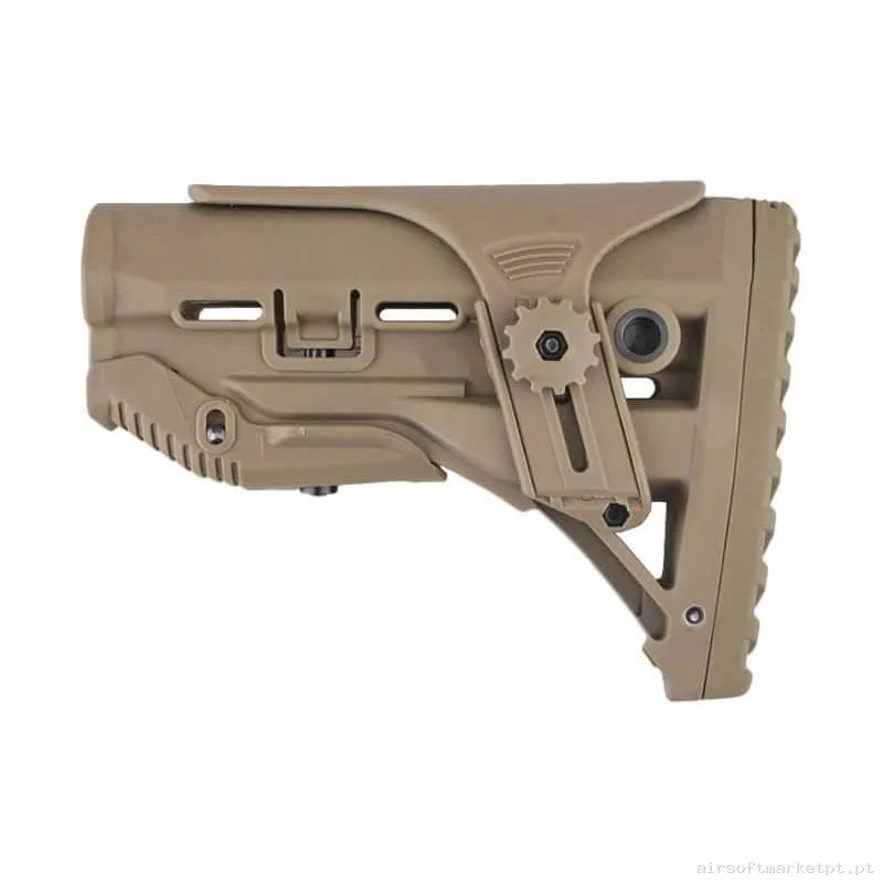 Externo Coronha Sleek Buttstock Big Dragon com Apoio de Bochecha Terra Escura — Acessórios & Componentes — Airsoft Market PT