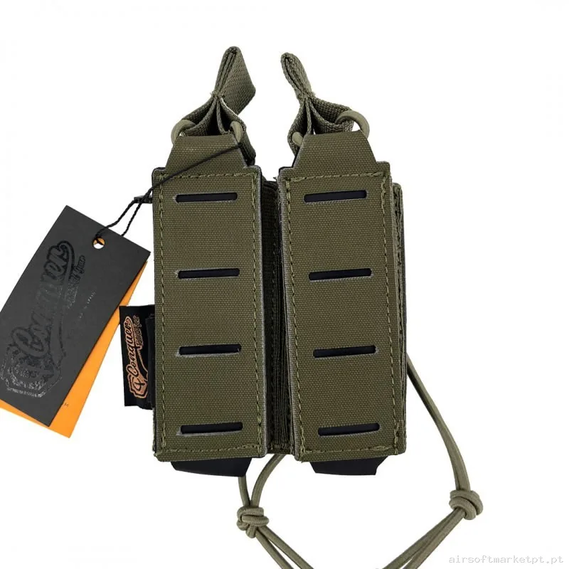 Pouch Doble Portacargador Pistola Conquer Corte Láser Ranger Green — Coletes & Rigs — Airsoft Market PT