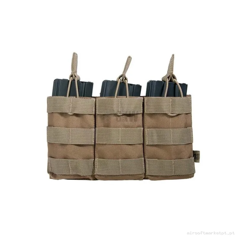 Pouch M4 Molle Modular Triple Delta Tactics - Tan — Coletes & Rigs — Airsoft Market PT