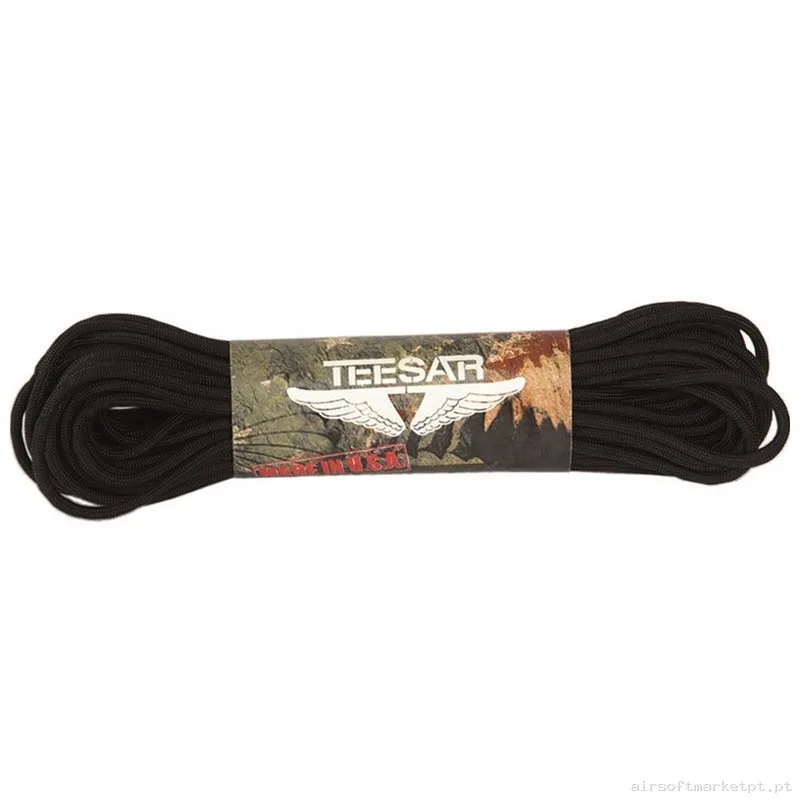 Corda Multiusos Mil-Tec Us 50ft Paracord preto — Acessórios & Componentes — Airsoft Market PT