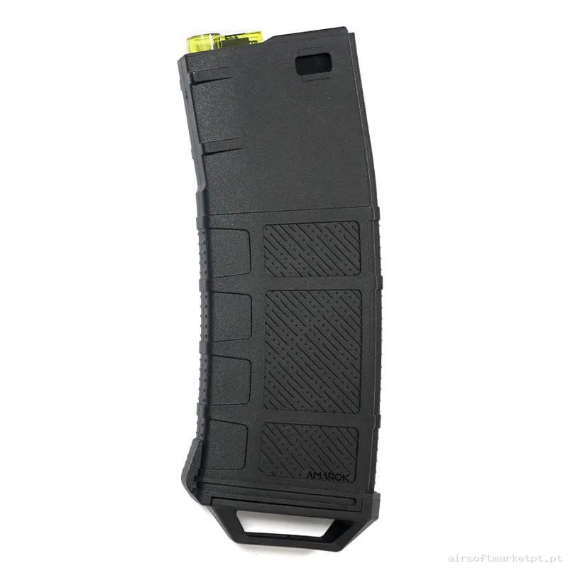 Magazine Réplica Midcap M4 Amarok Fast Feed A3 Polímero 250 Bbs preto/Amarelo — Carregadores / Magazines — Airsoft Market PT