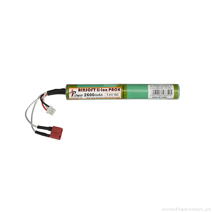 Bateria Li-Ion Stick Ipower 2600mah 7.4v 15c (T-Plug) — Baterias & Carregadores — Airsoft Market PT
