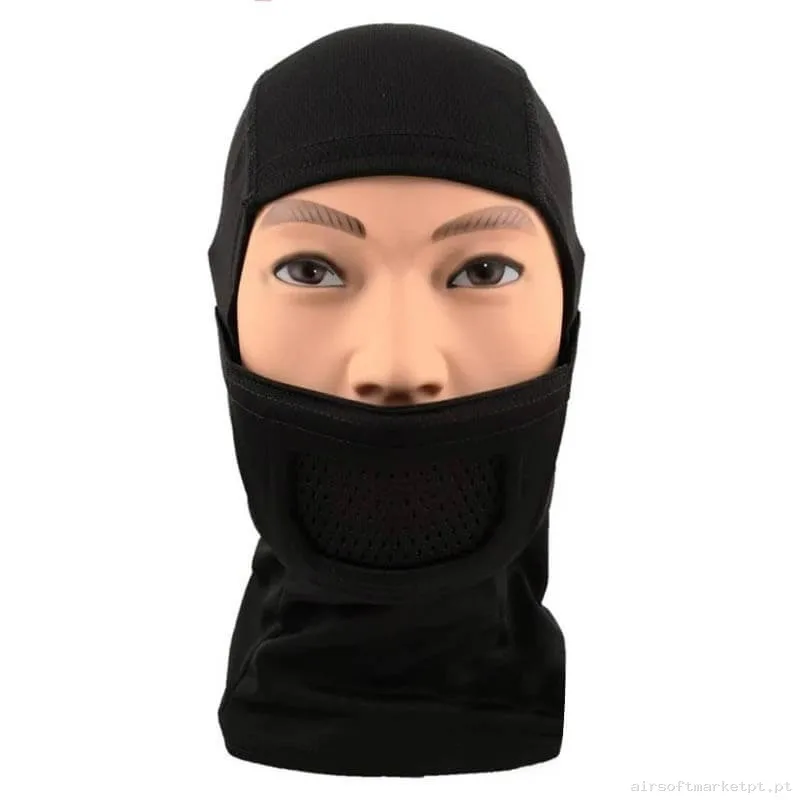 Máscara Proteção Balaclava Cygnus Armory Fullface Warrior Gen.2 negra — Proteção Ocular & Facial — Airsoft Market PT