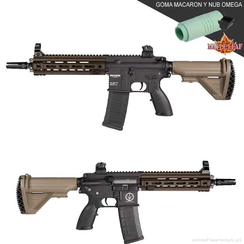 Réplica ROSSI 416 NEPTUNE 9" DEVGRU NEGRA/TAN - MAPLE LEAF UPGRADE - GATILLO ELECTRÓNICO — Rifles de Assalto (AR/M4/AK) — Airsoft Market PT