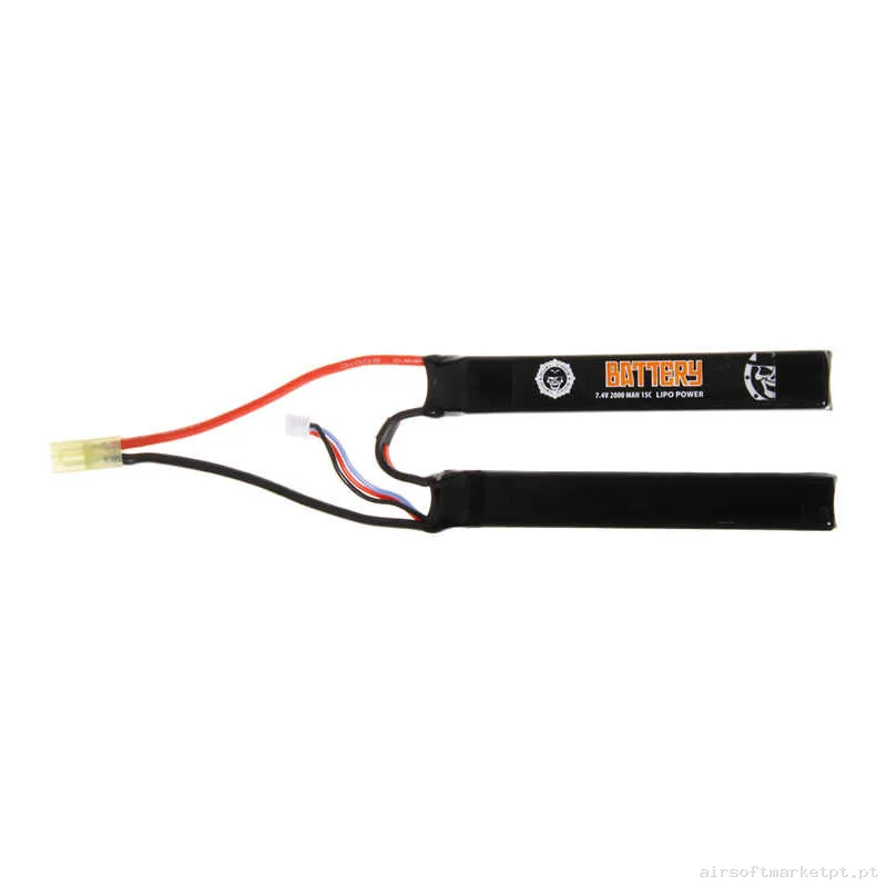 Bateria Lipo Nunchuk Doble Duel Code 2000mah 7.4v 15c — Baterias & Carregadores — Airsoft Market PT