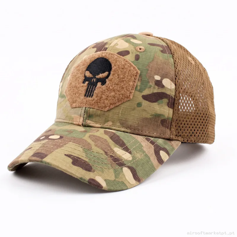 Gorra Inmortal Punisher Velcro Multicam — Proteção Ocular & Facial — Airsoft Market PT