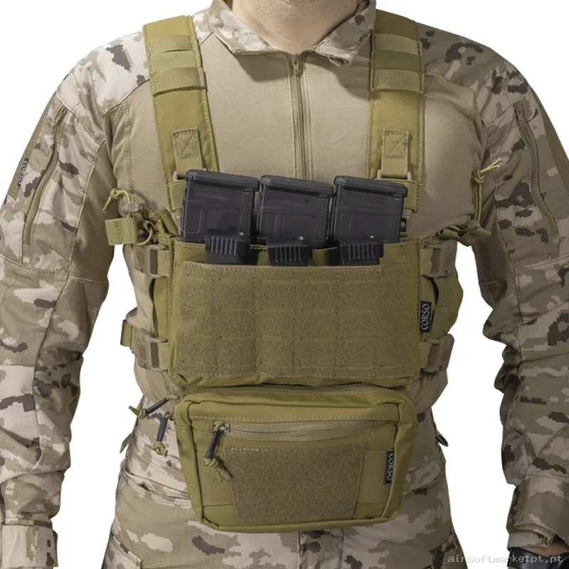Chest Rig Corso Flint Mk2 Corte Láser Coyote — Coletes & Rigs — Airsoft Market PT