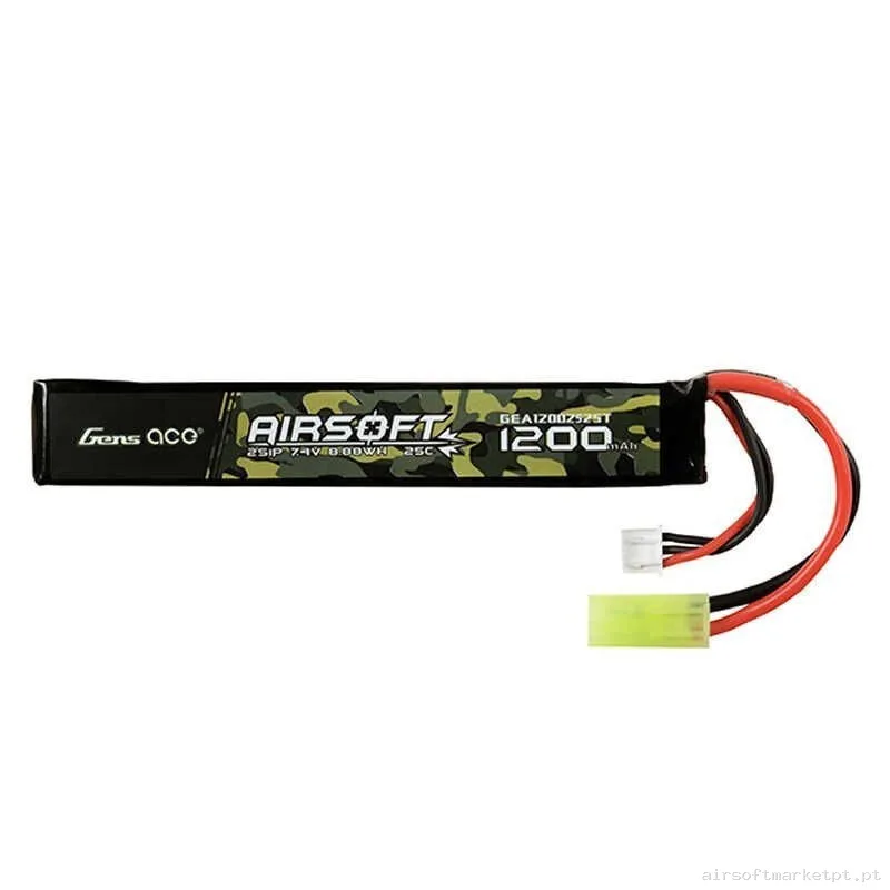 BATERÍA GENS ACE 1200MAH 25C 7.4V TAMIYA — Baterias & Carregadores — Airsoft Market PT