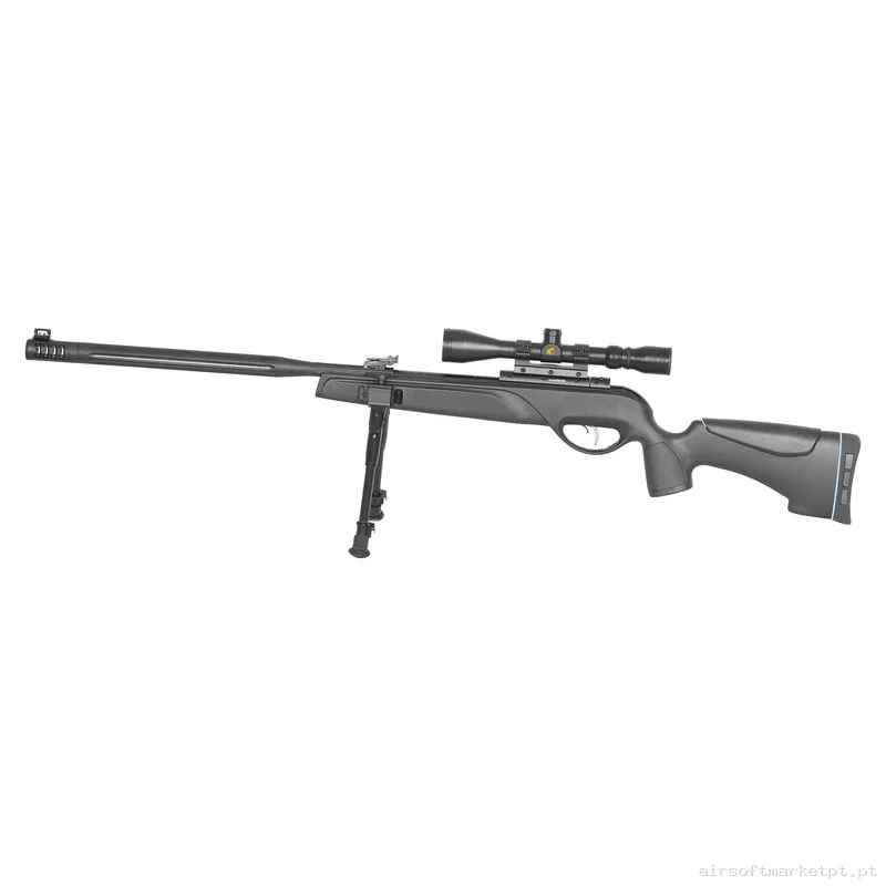 Airgun Gas Pistón 5.5mm Carabina Gamo HPA Mi Maxxim Igt 24j con Mira telescópica 3-9X40 y Bipode negra — Rifles de Assalto (AR/M4/AK) — Airsoft Market PT