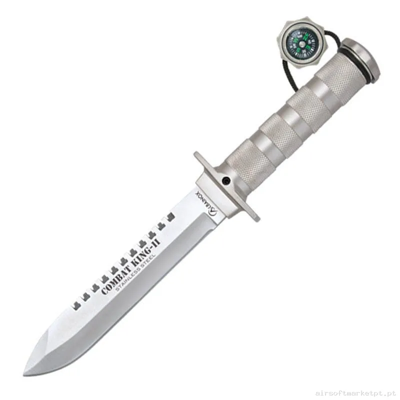 Faca de Caça Sobrevivência Albainox Combat King II 15.6cm com Capa cinza — Ferramentas — Airsoft Market PT