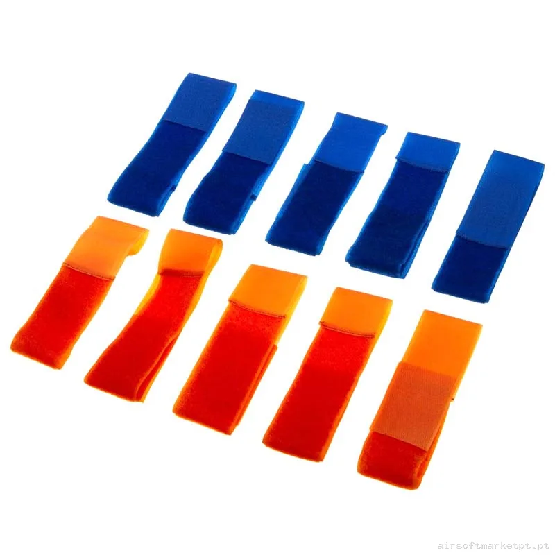 Brazaletes Invader Gear Team Patch Laranja/Azul Pack 10u — Acessórios & Componentes — Airsoft Market PT
