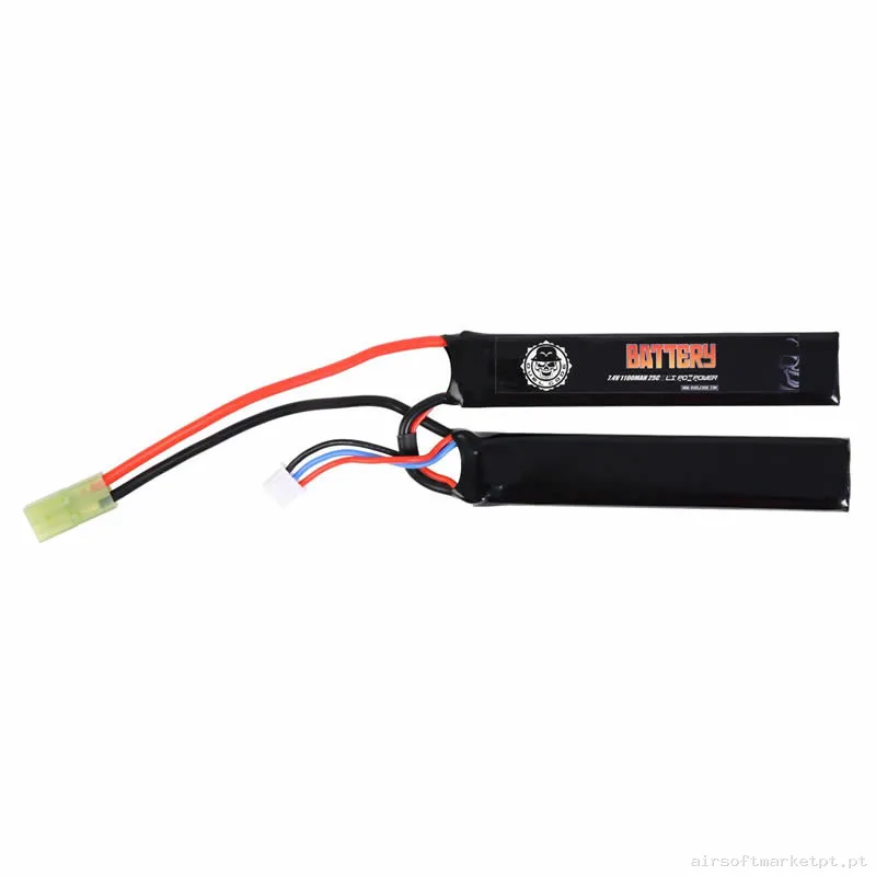 Bateria Lipo Nunchuk Duplo Duel Code 1100mah 7.4v 25c — Baterias & Carregadores — Airsoft Market PT