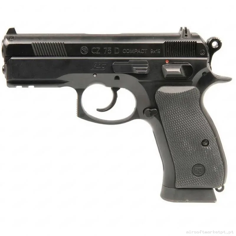 Airgun CO2 4.5mm Pistola ASG Cz 75d Compact negra — Pistolas — Airsoft Market PT