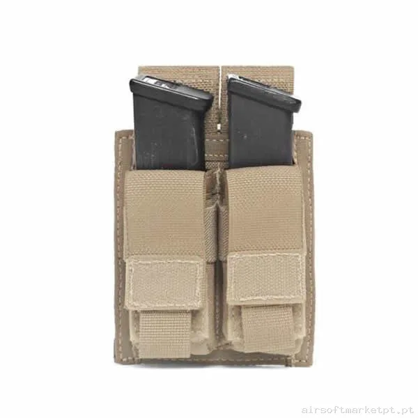 Pouch Magazine Pouch Doble Pistola 9mm Warrior Assault Direct Action coyote tan — Carregadores / Magazines — Airsoft Market PT