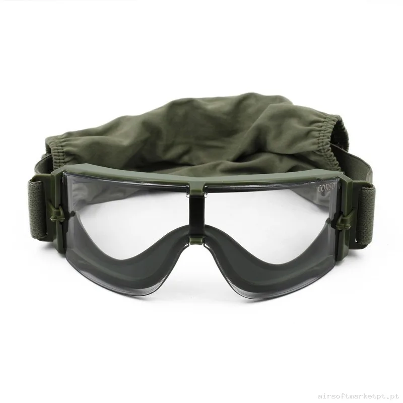 GAFA CORSO REVENGE X800 CONFUNDA + 3 LENTES INTERCAMBIABLES VERDE OD — Proteção Ocular & Facial — Airsoft Market PT (foto 2)