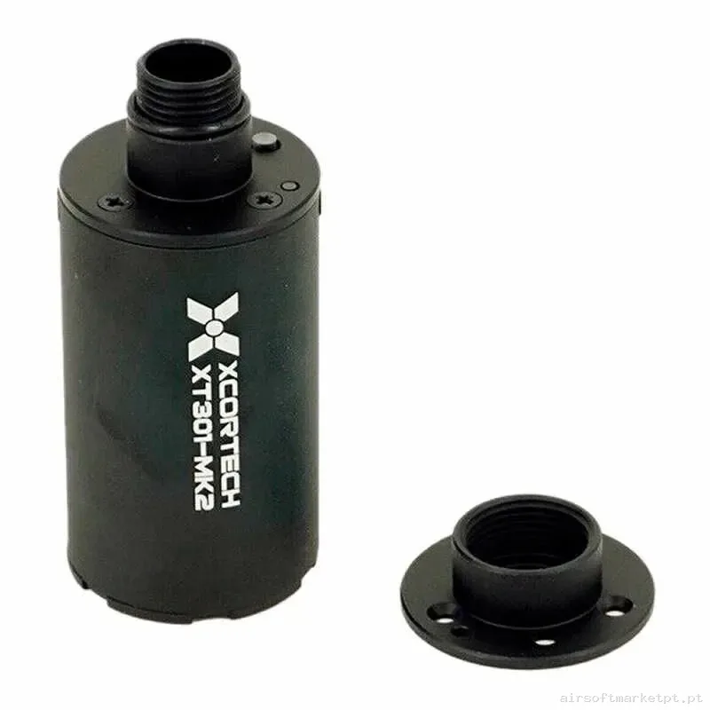 SILENCIADOR TRAZADOR XCORTECH XT301 MK2 UV NEGRO (ESPECIAL BBS ROJAS) — Lanternas & Lasers — Airsoft Market PT (foto 2)