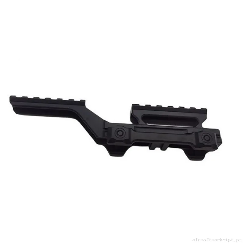 Montura doble elevada metálica tipo hydra negra — Miras & Ópticas — Airsoft Market PT (foto 2)