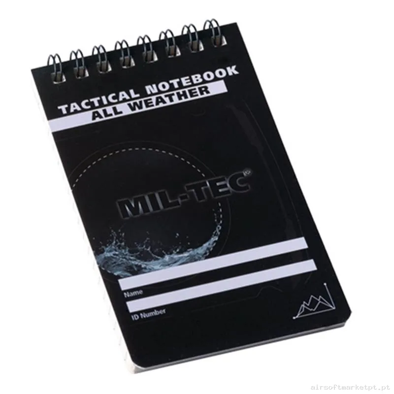 CADERNO TÁTICO PEQUENO IMPERMEÁVEL MIL-TEC — Vestuário (Fardas) — Airsoft Market PT