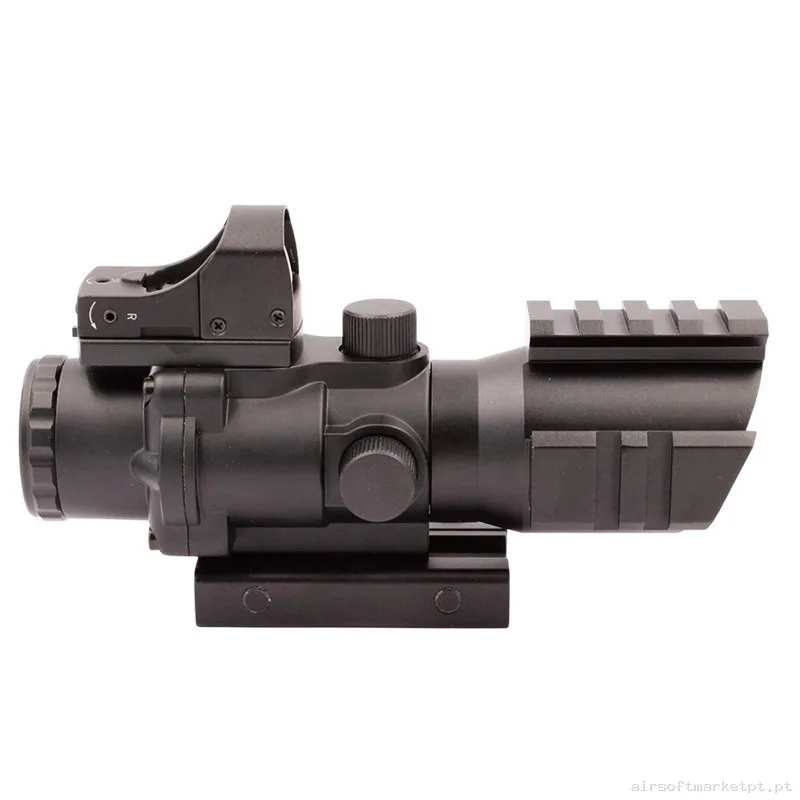 Rhino 4x32 + Micro Red Dot Arsenic Argon Negro AS8158 — Miras & Ópticas — Airsoft Market PT (foto 4)