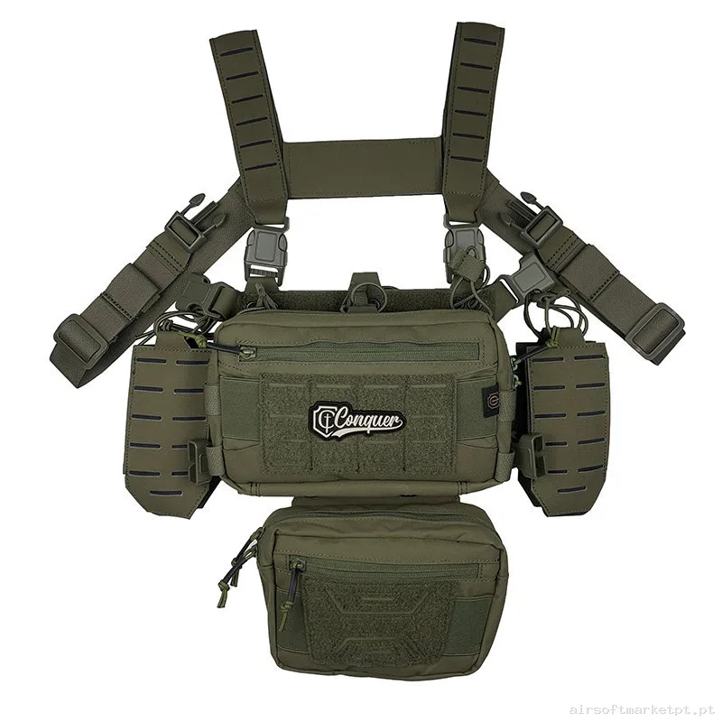 Chaleco Chest Rig Titan Conquer ranger green — Coletes & Rigs — Airsoft Market PT
