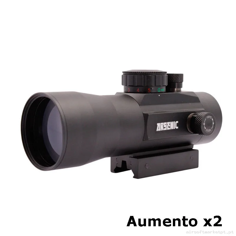 Visor Red Dot Aumentos 2X30 AS30N Arsenic Argon negro — Miras & Ópticas — Airsoft Market PT