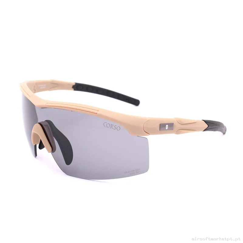 Gafa Corso Revenge Wing 3 con funda + 3 lentes intercambiables coyote — Proteção Ocular & Facial — Airsoft Market PT (foto 6)