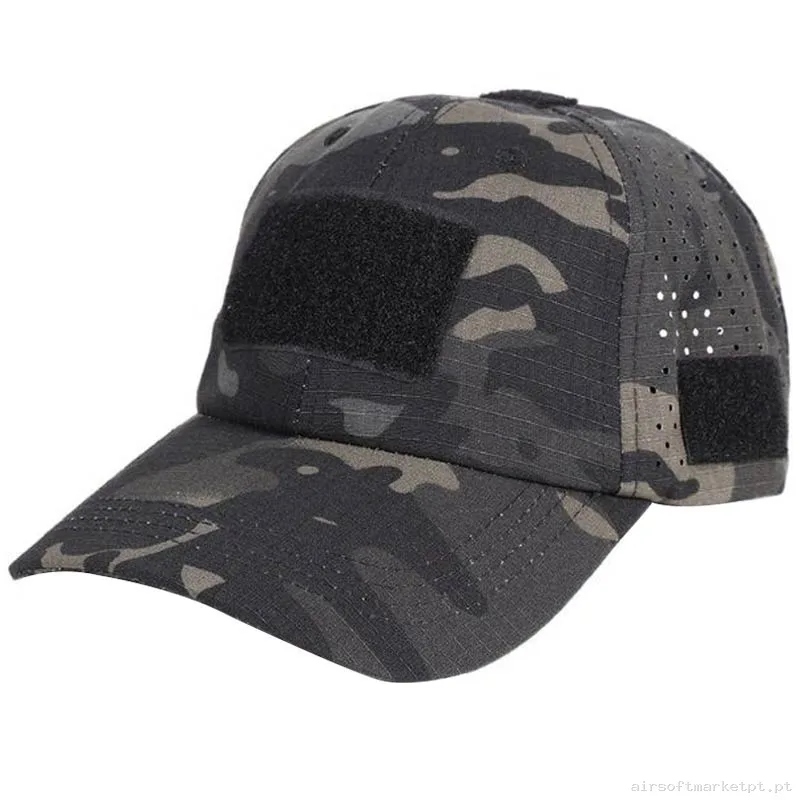 Gorra Beisbol Velcro Combat Zone 2025 Cap Estilo multicam Black — Proteção Ocular & Facial — Airsoft Market PT