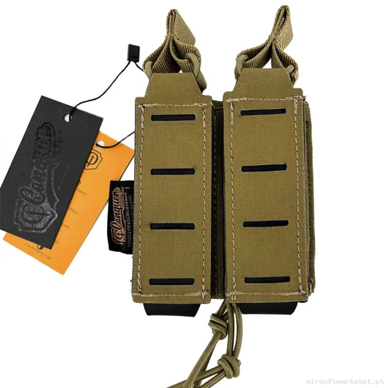Pouch Magazine Pouch Doble Pistola Conquer Open Top coyote Brown — Carregadores / Magazines — Airsoft Market PT