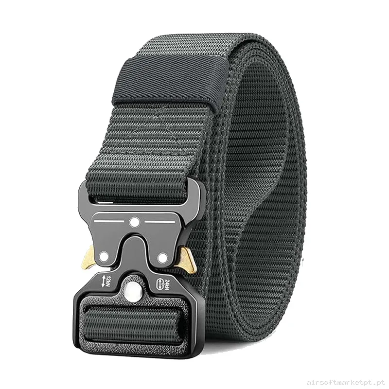 CINTURON IMMORTAL WARRIOR HEBILLA CIERRE SEGURIDAD NEGRO — Gear Táctico — Airsoft Market PT
