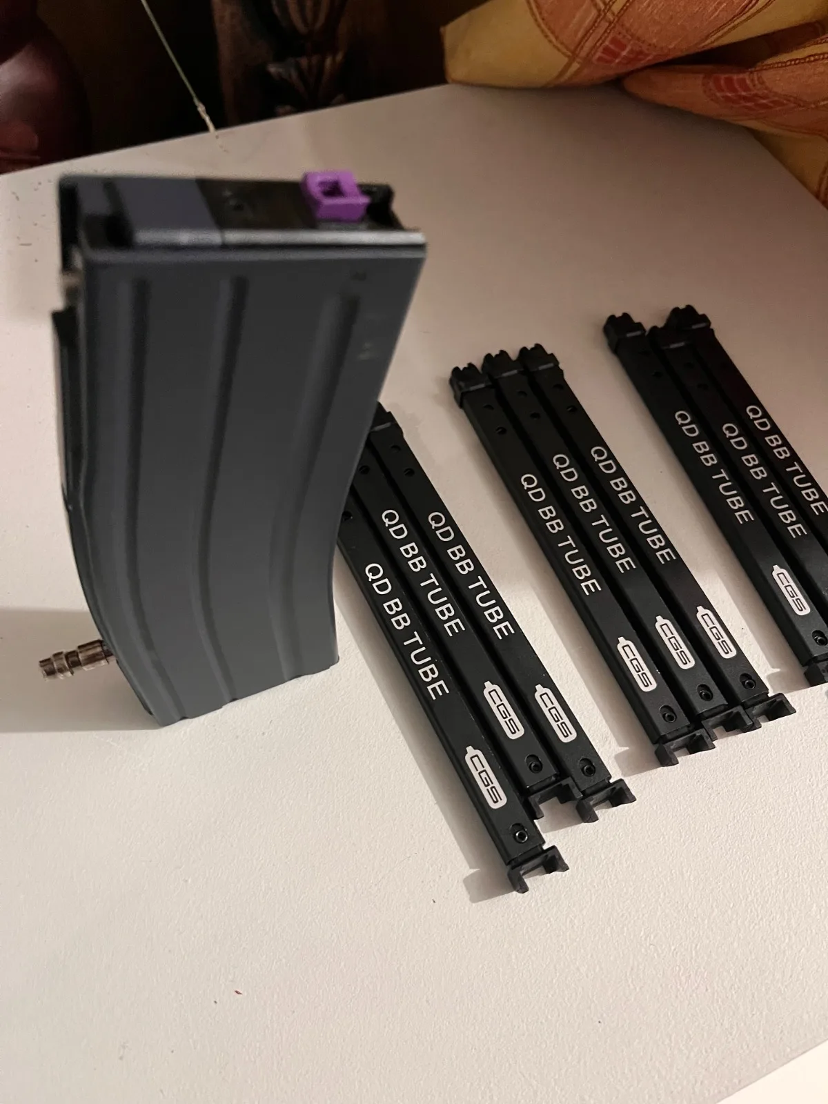 Carregador CGS/MWS airsoft com conector HPA e 9 tube-mags — HPA & Linhas — Airsoft Market PT