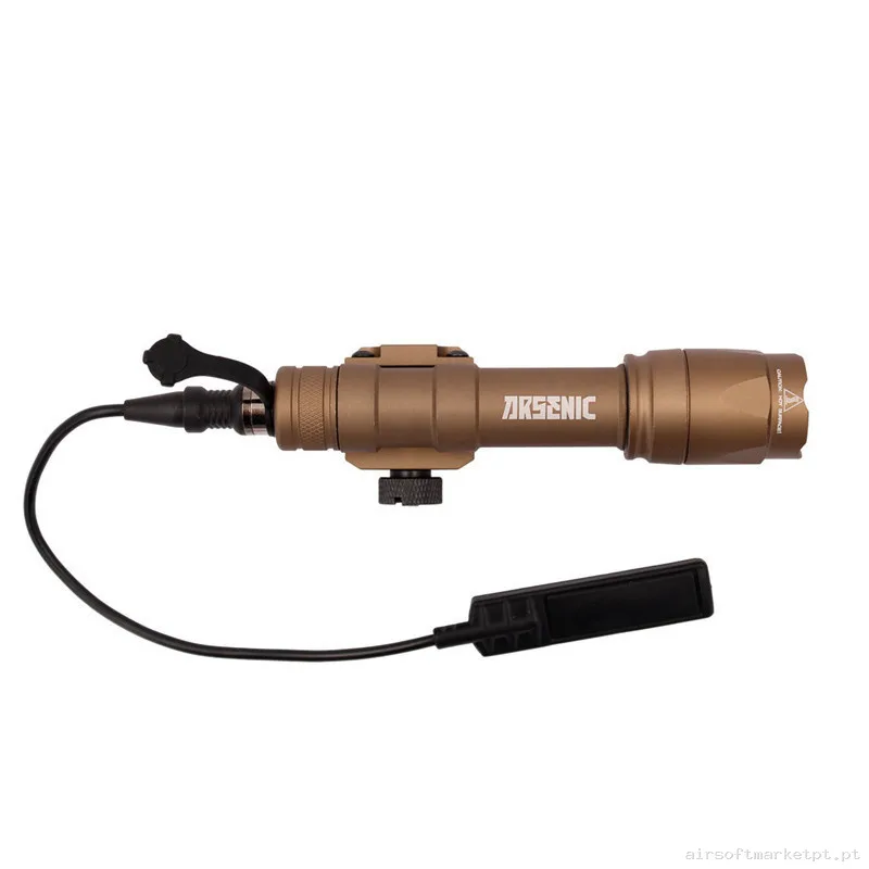 Linterna Táctica 600 Lumenes Pulsador Arsenic AS600A Tan — Lanternas & Lasers — Airsoft Market PT (foto 2)