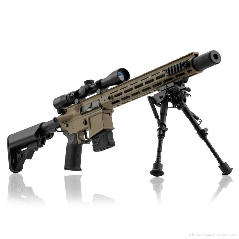 Fusil Lt-32 Dmr Lancer Tactical Tan Y Negro + Mira + Bipode — Rifles de Assalto (AR/M4/AK) — Airsoft Market PT