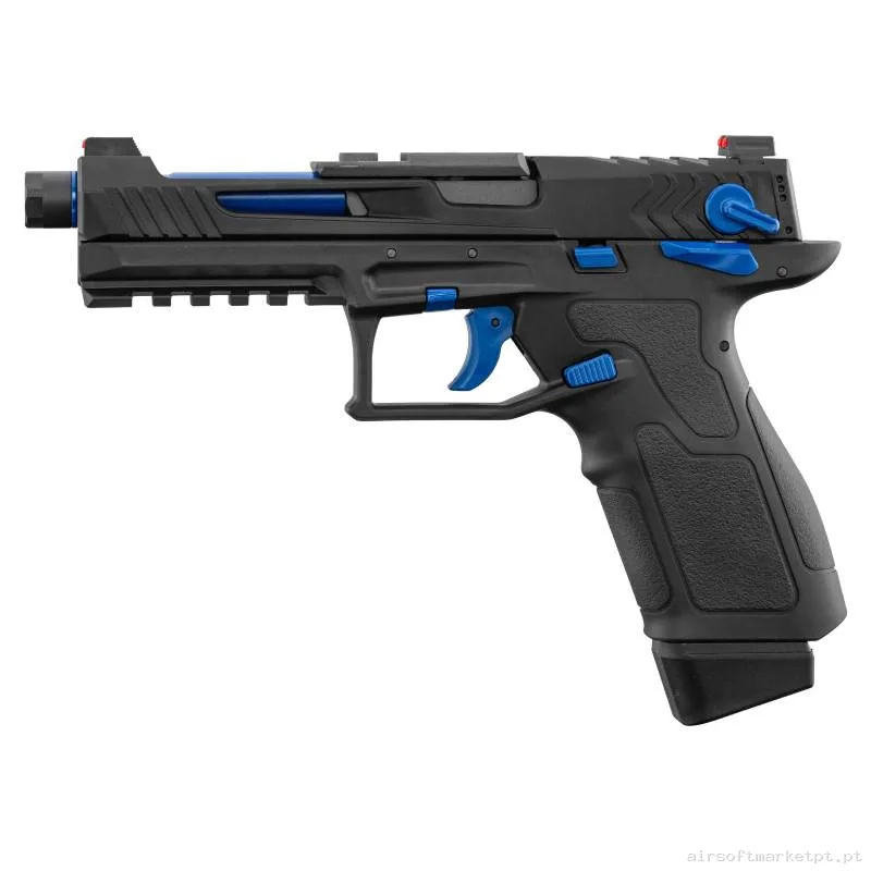 Réplica GBB Pistola Ltx Competition Lancer Tactical Gas Blowback negra/Azul — Pistolas — Airsoft Market PT