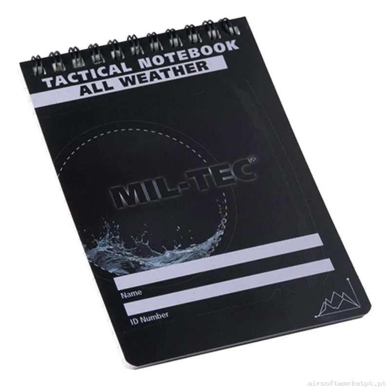 CADERNO TÁTICO GRANDE IMPERMEÁVEL MIL-TEC — Vestuário (Fardas) — Airsoft Market PT