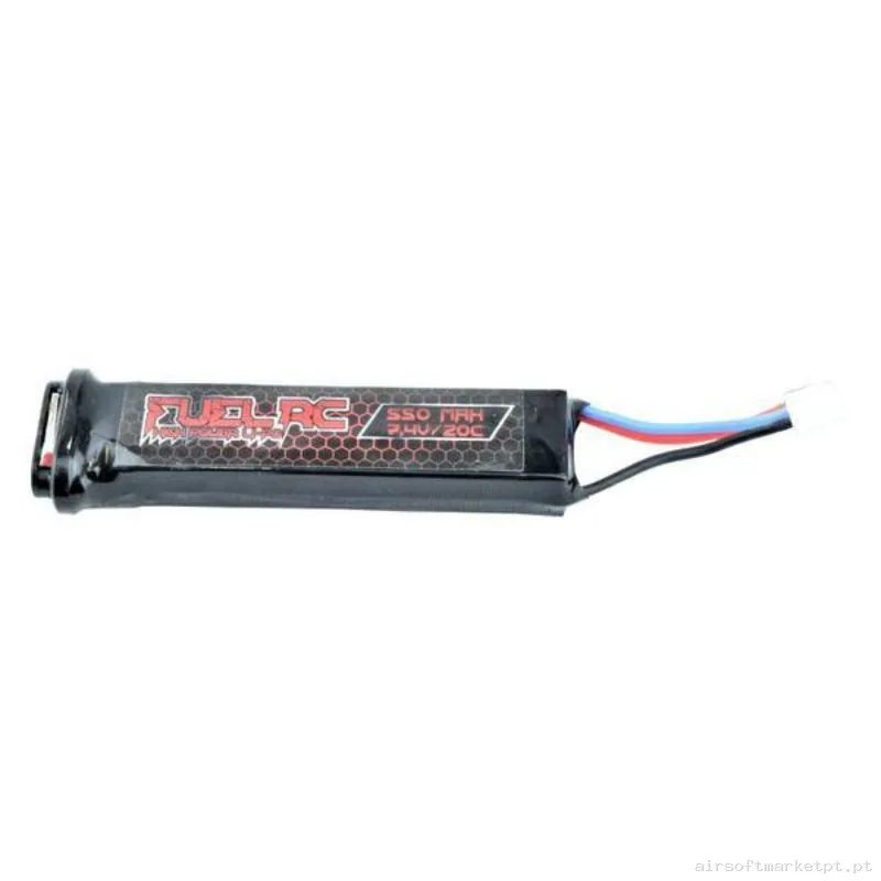 Bateria Lipo Stick Pistola Fuel 550mah 7.4v 20c — Baterias & Carregadores — Airsoft Market PT