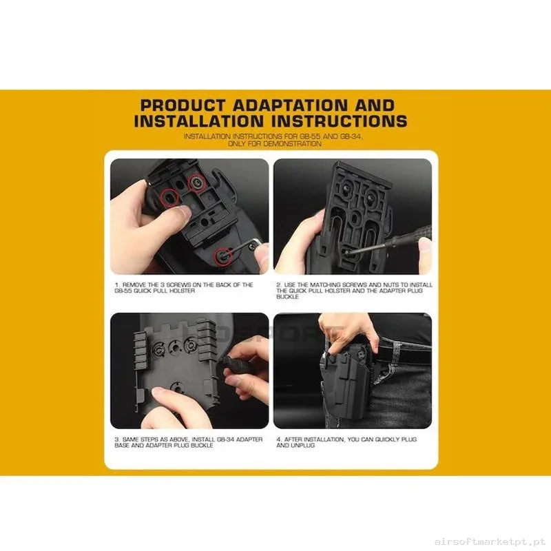 ADAPTADOR QUICK RELEASE BUCKLE PARA TIPO SAFARILAND WOSPORT NEGRO — Acessórios & Componentes — Airsoft Market PT (foto 3)