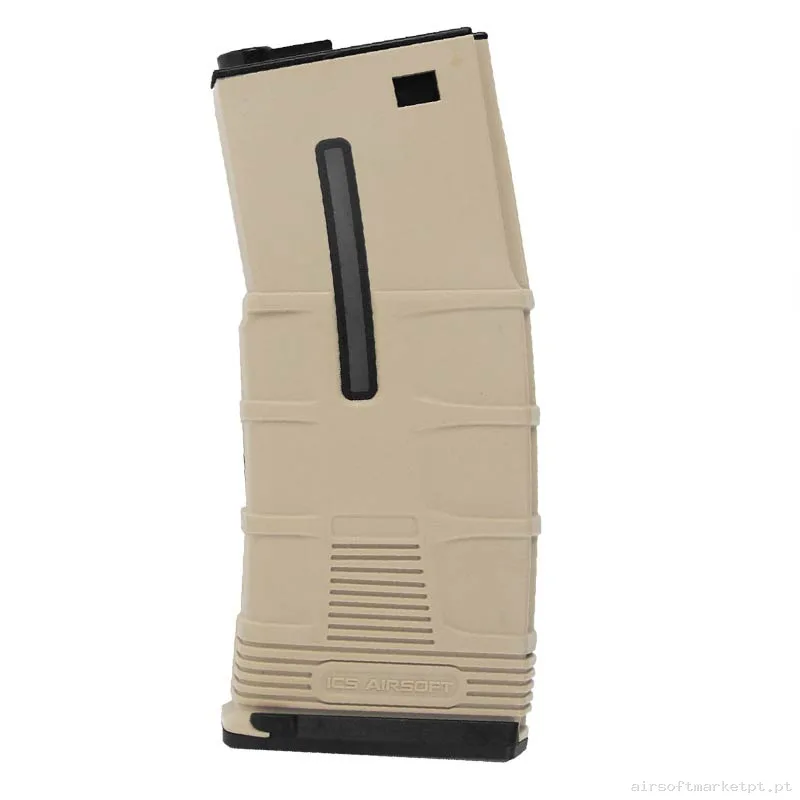 Magazine Réplica Midcap M4 ICS T Tactical Polimero 120 Bbs tan — Carregadores / Magazines — Airsoft Market PT